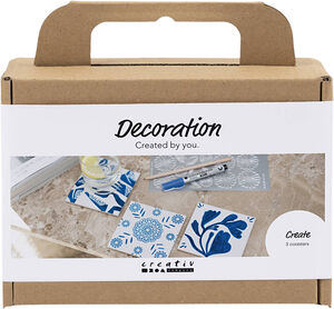Mini DIY Kit Dekoration, Porcelæns coasters