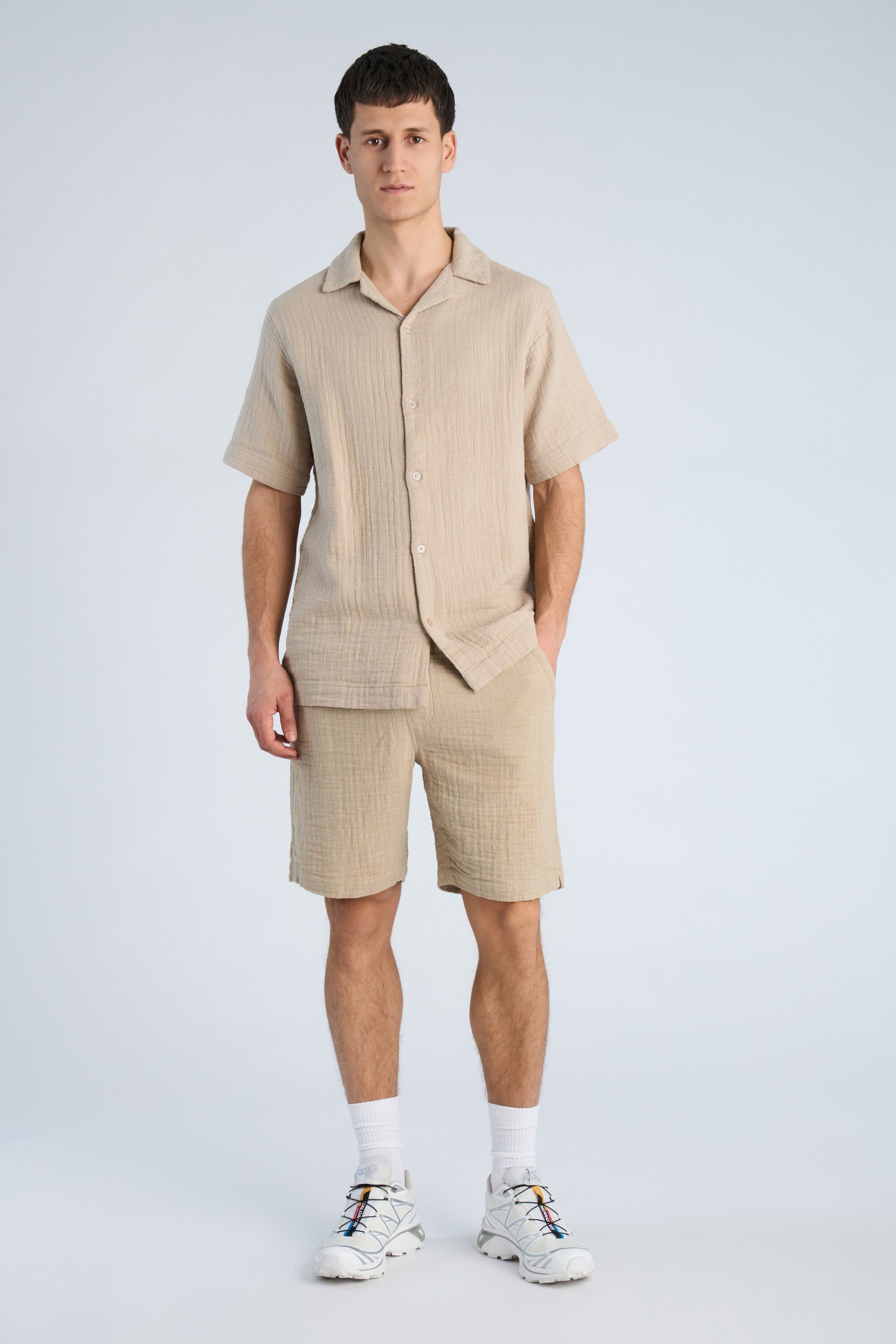 Cotton muslin shorts