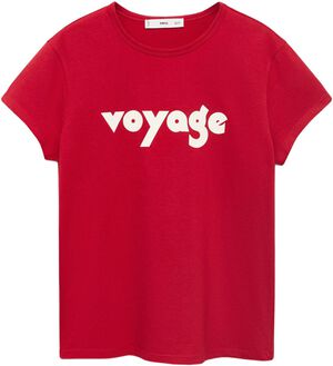 Printed cotton-blend t-shirt