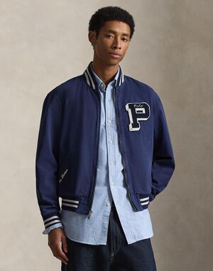 Embroidered Canvas Track Jacket