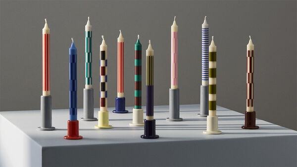 Pattern Candle-Crisp mix Set of 4