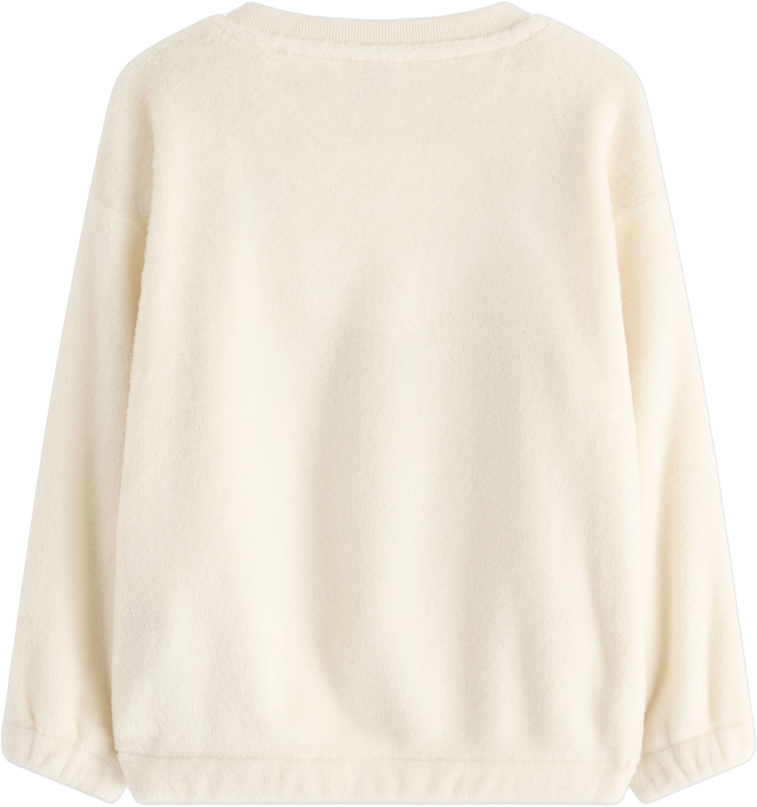 Comfy jumper in soft pile with a cr
