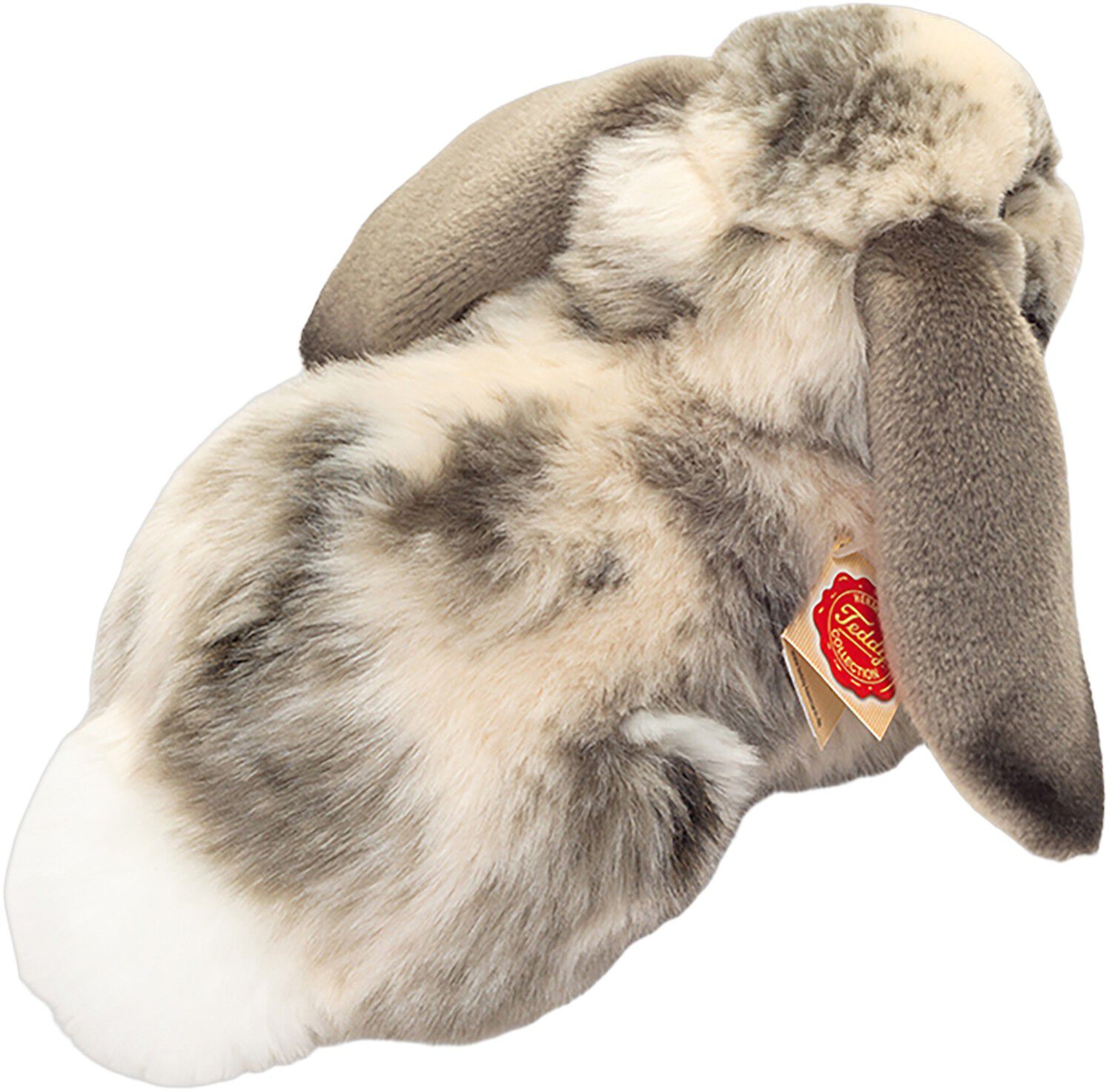 Teddy Hermann - Liggende kanin gr&aring;-hvid 30 cm