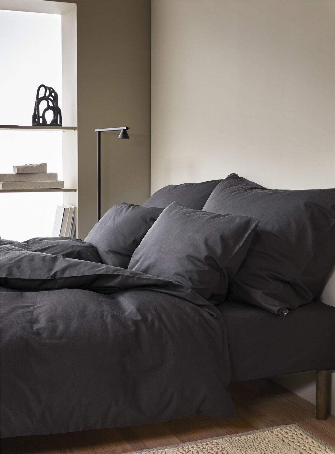 Harmoni stonewashed pudebetr&aelig;k d&aelig;mpet sort