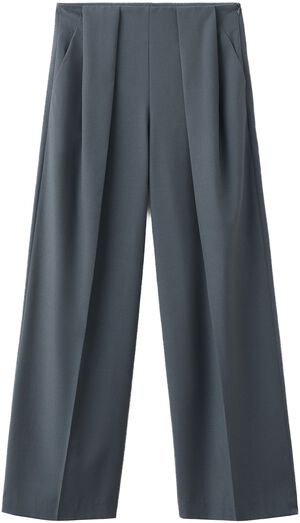 Straight-fit pleated trousers