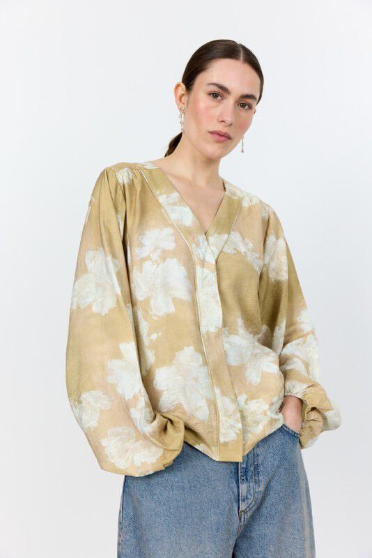 LR-NIKKI 1 Skjorte M&oslash;rk sand