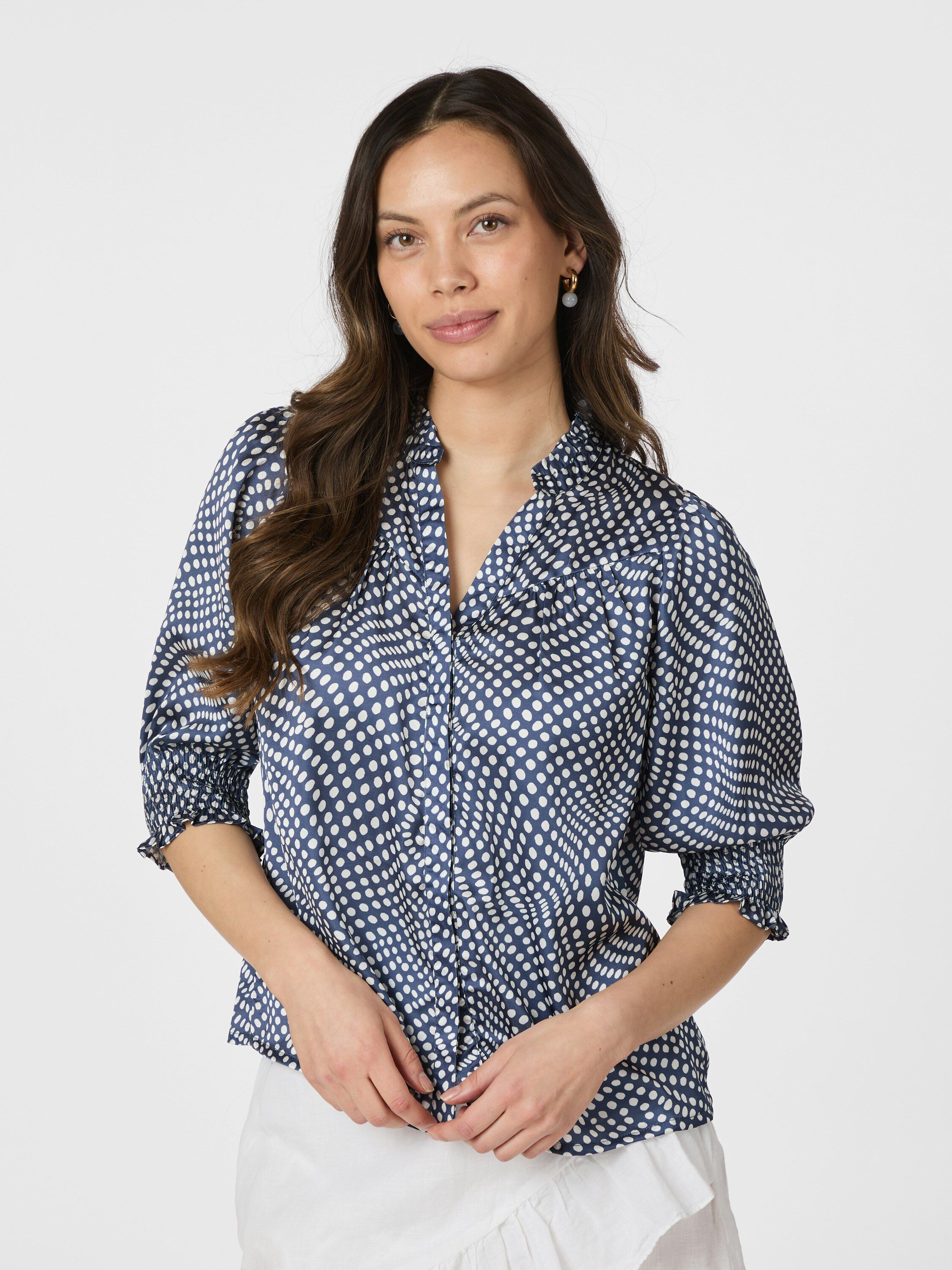 Diana Vibrant Dot Blouse