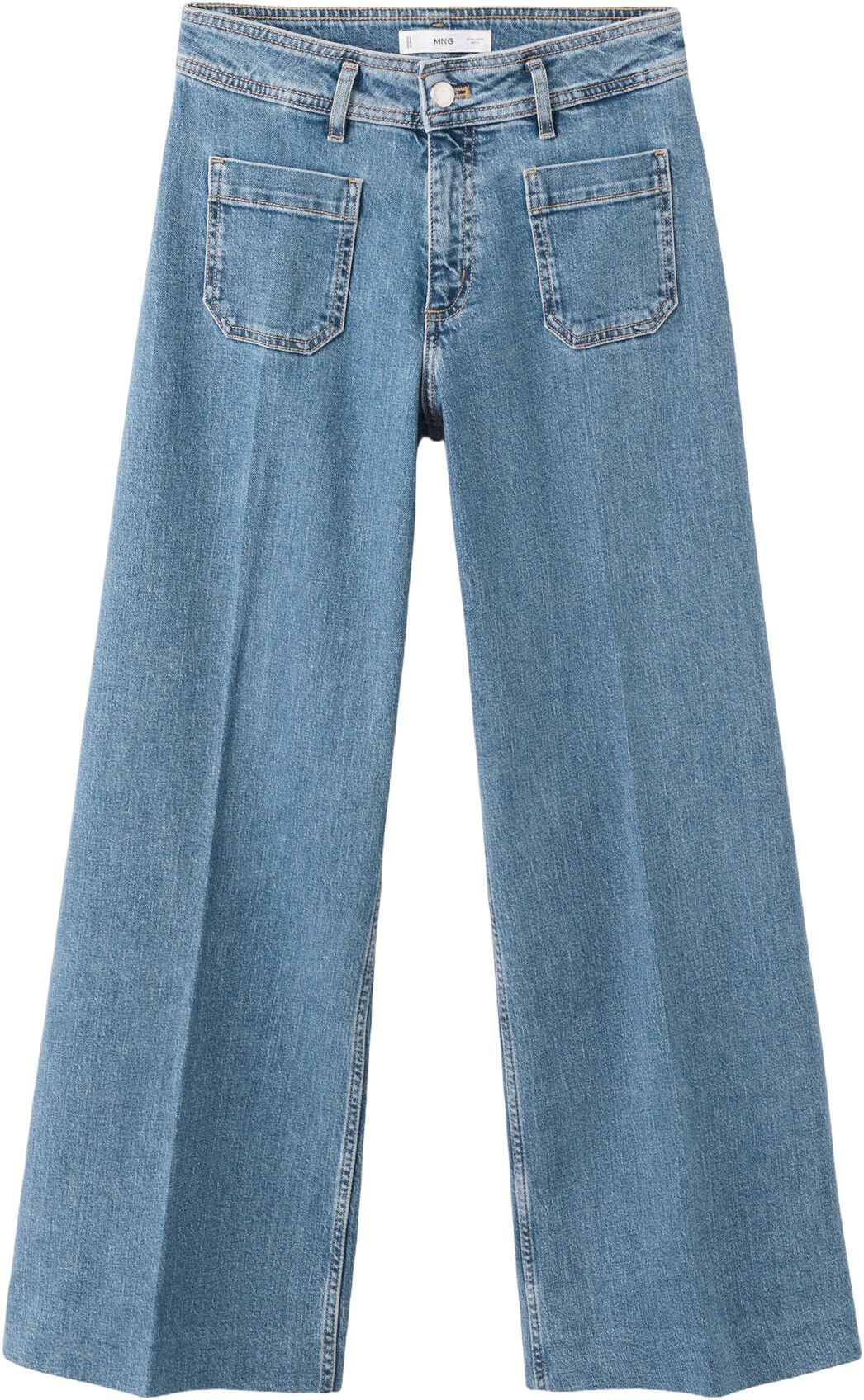 High-waisted wideleg jeans