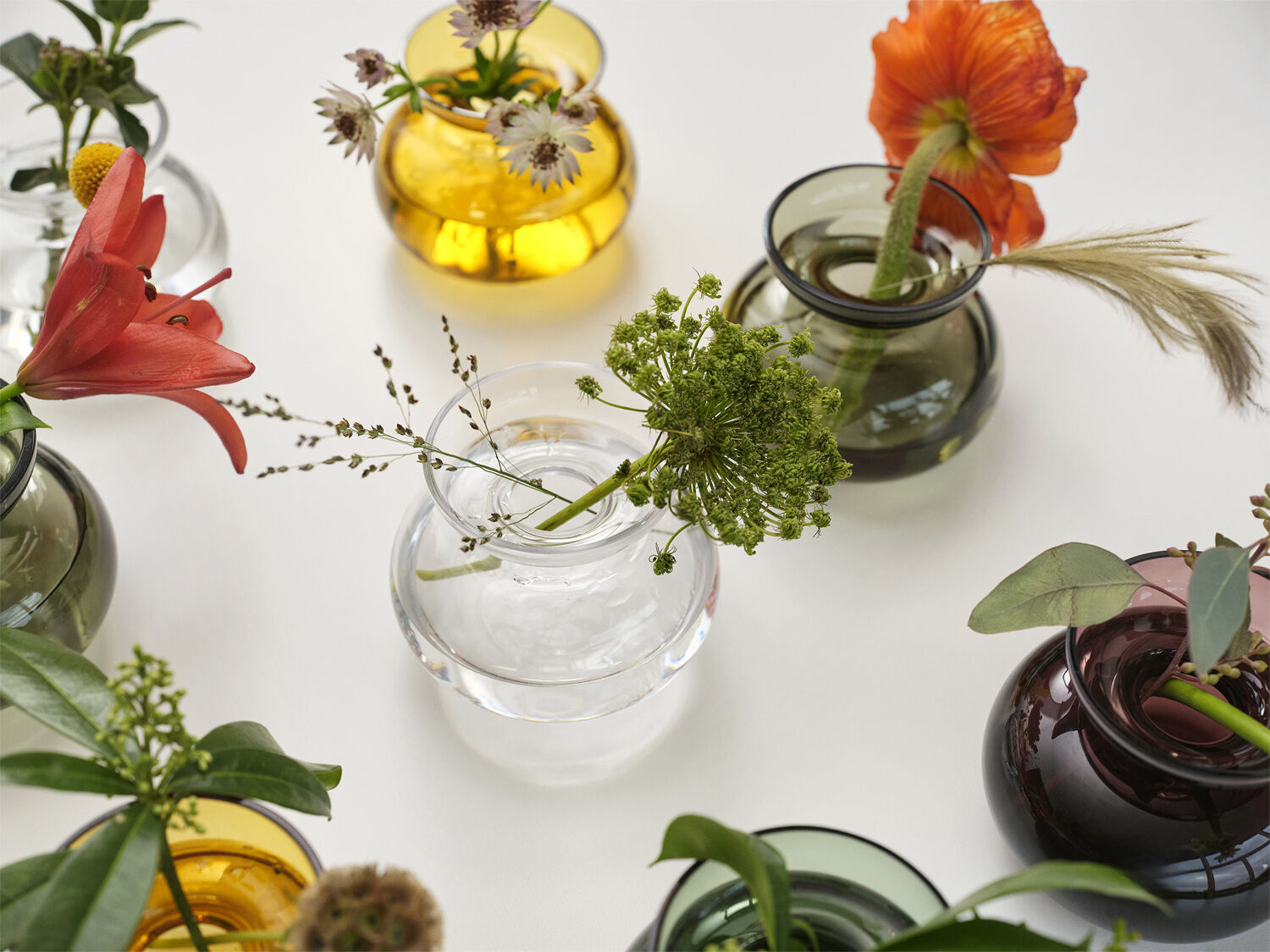 Vase Inu 11x9 cm Amber