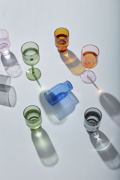 WINE GLASS, 2 PCS, TALL, SMOKE, 70177S