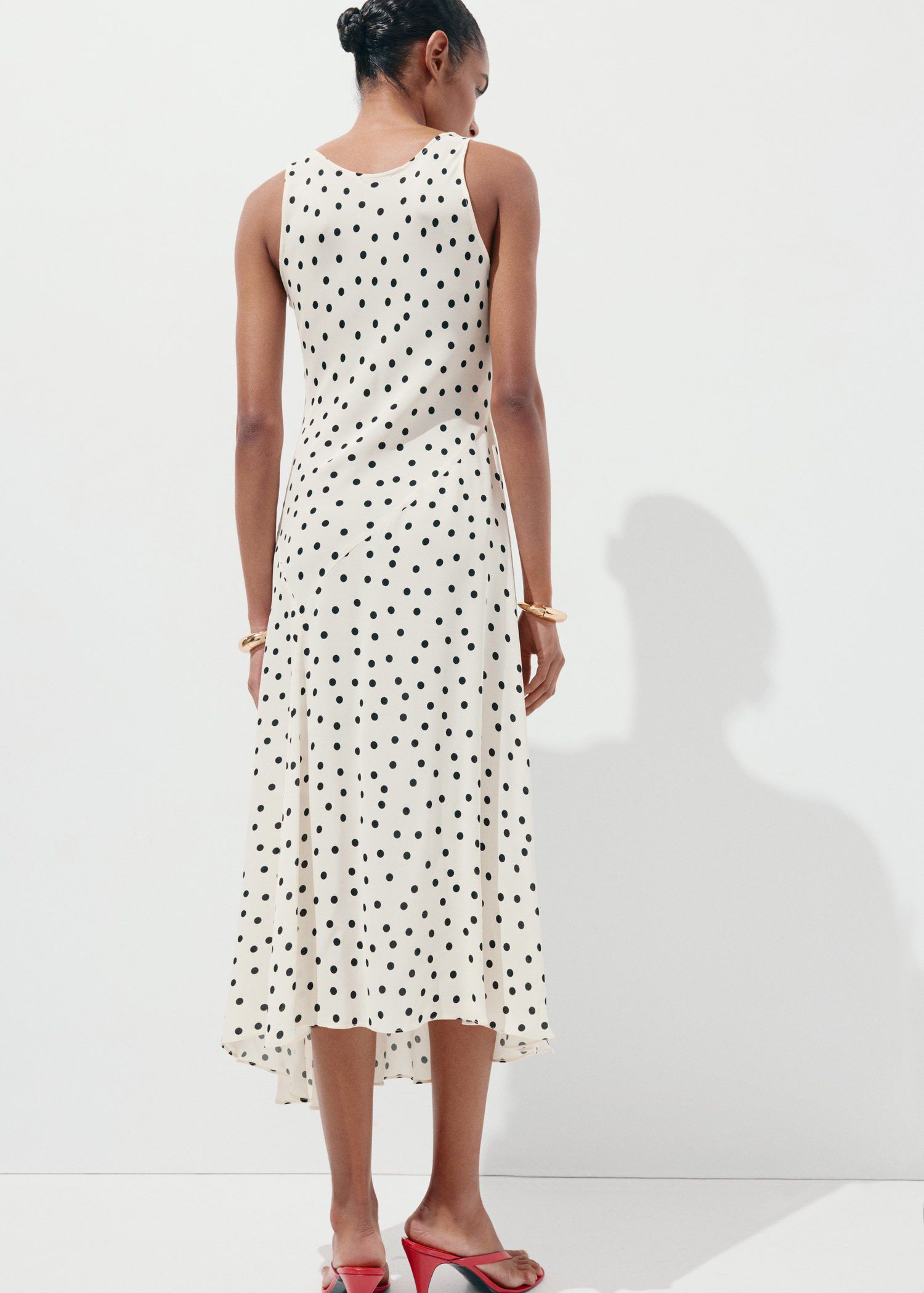 Polka dot midi dress
