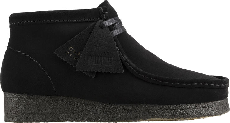Wallabee Boot. Black Sde, D, 4