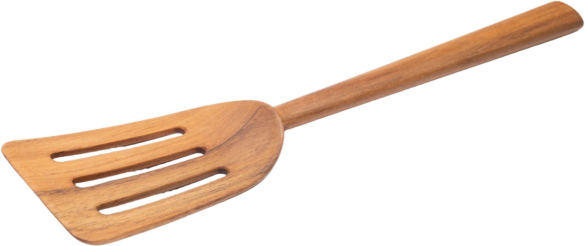 Spatel med huller, teak, bred