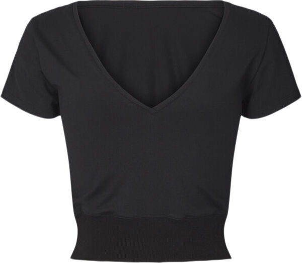 Ribbed Waist Crop T-shirt