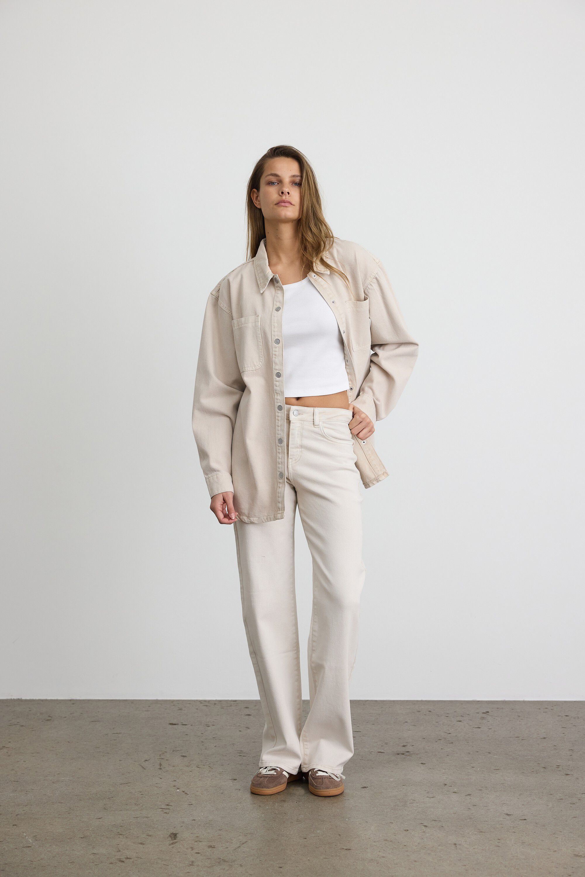 Jeans Nmyolanda Mw Straight, Farvet