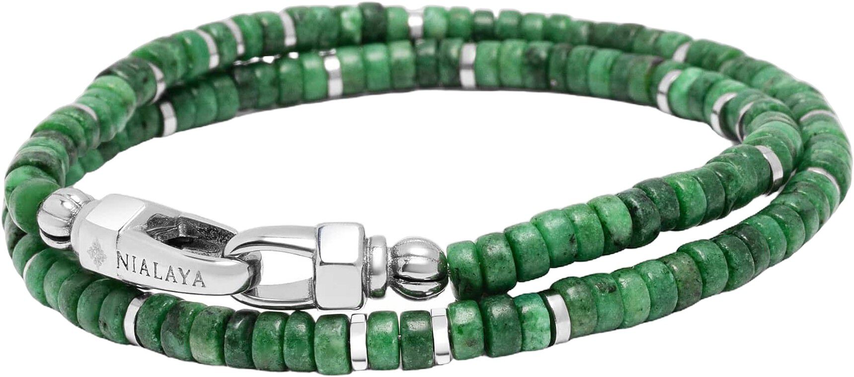 Green Malachite Heishi Wrap Bracelet