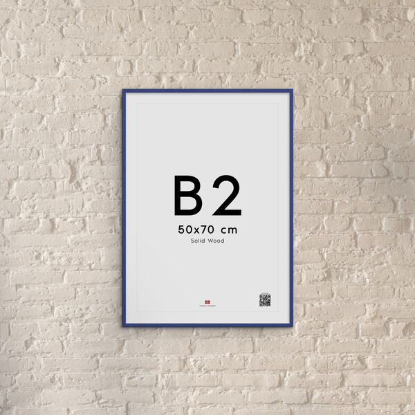 Poster&Frame - Blue wood 30x40cm