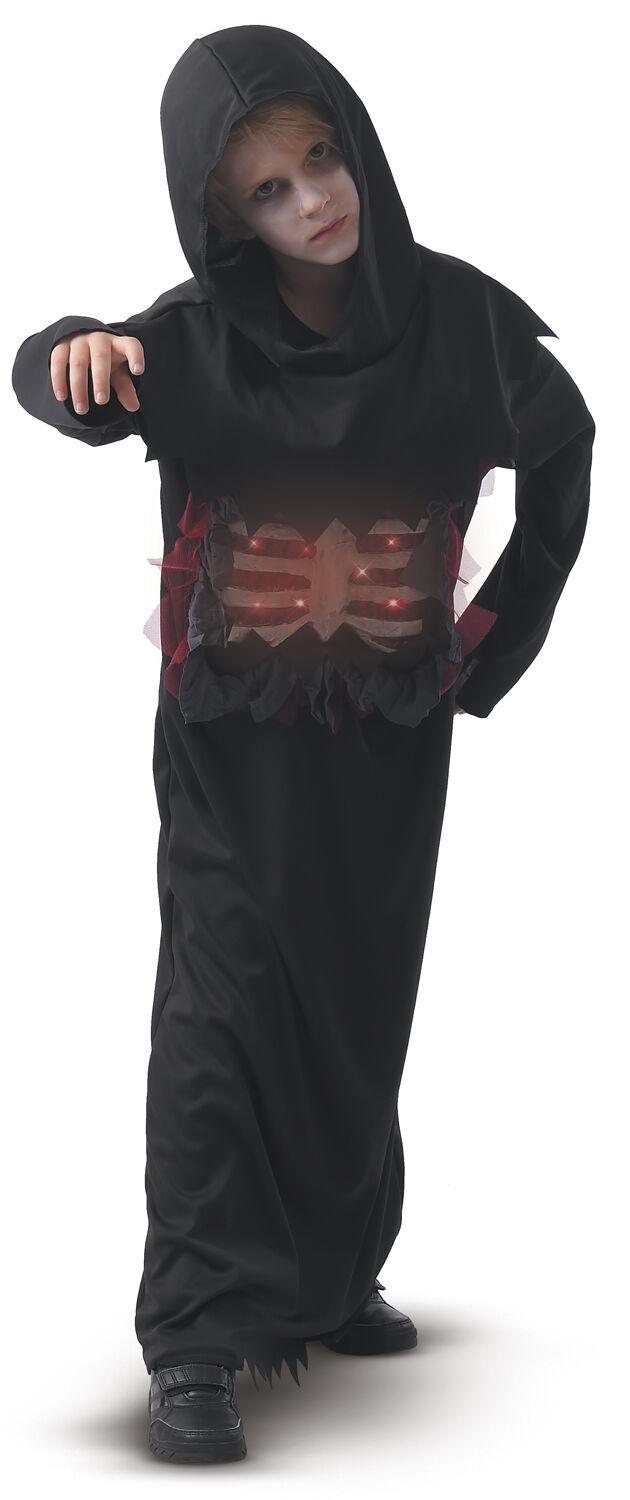 Skeletd&aelig;mon med blinkende lys str. 160