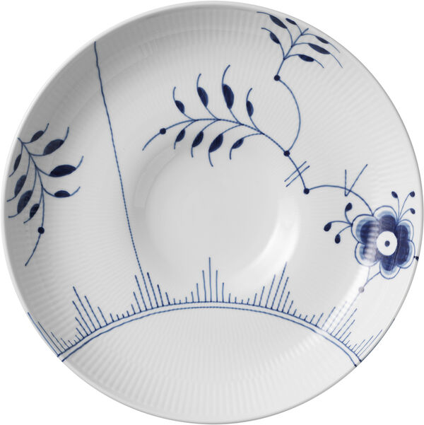 Blå Mega Riflet 34 cm Fad