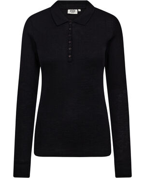 Cilla 12 Langærmede polo strik - 100% Merino uld RWS
