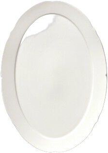 OVAL PLATE L WHITE SILHOUETTE