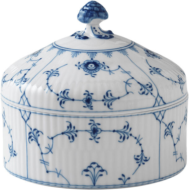 Musselmalet Riflet 54 cl. terrin med l&aring;g