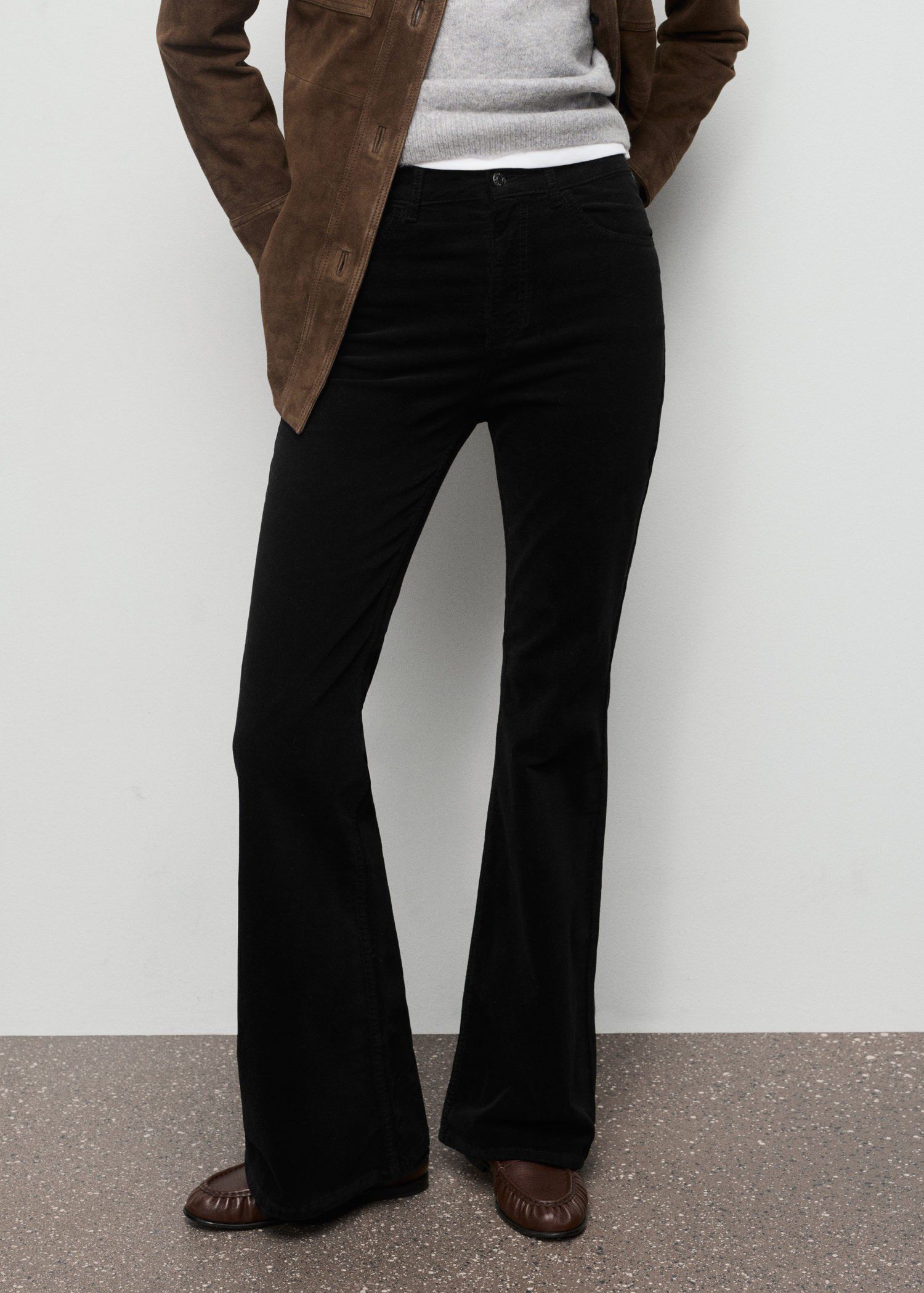 Velvet flared jeans