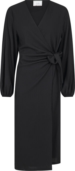Onassis Solid Wrap Dress