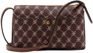 Shoulder bag with printed logo