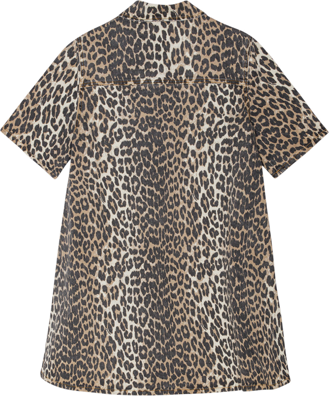 Print Denim Mini Dress