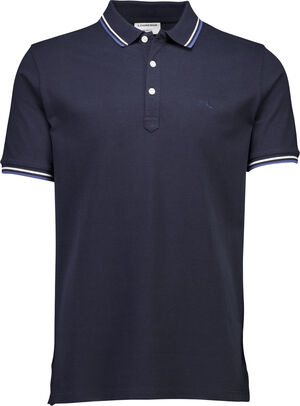 Polo shirt w. contrast piping