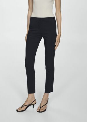 Cropped slim-fit trousers
