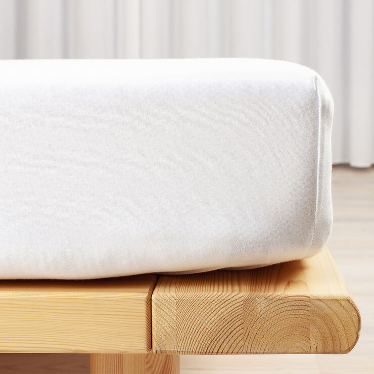 Økologisk boxlagen, jersey - GOTS, hvid