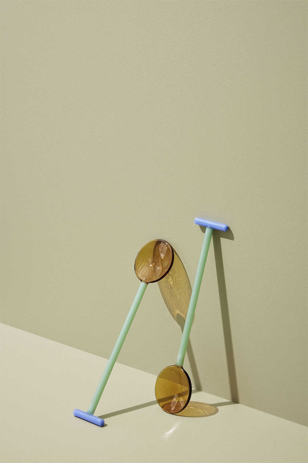 Crave Salatbestik Ravfarve/Lysegr&oslash;n/Bl&aring; s&aelig;t af 2