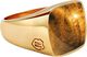 Men's Gold Signet Ring with Brown Tiger Eye