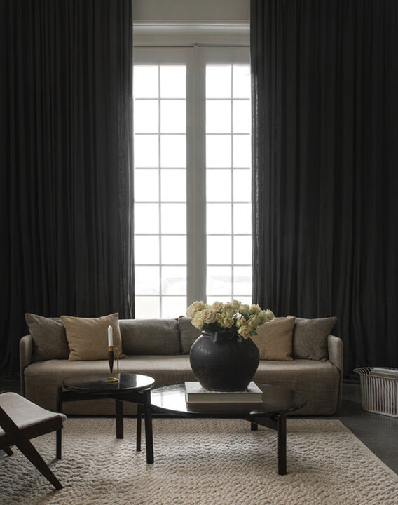 Passage Lounge Table, Ø50, Dark Lac