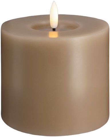 Moods & More - LED Pillar Candles, Silk, Melted, Sand, 99x10