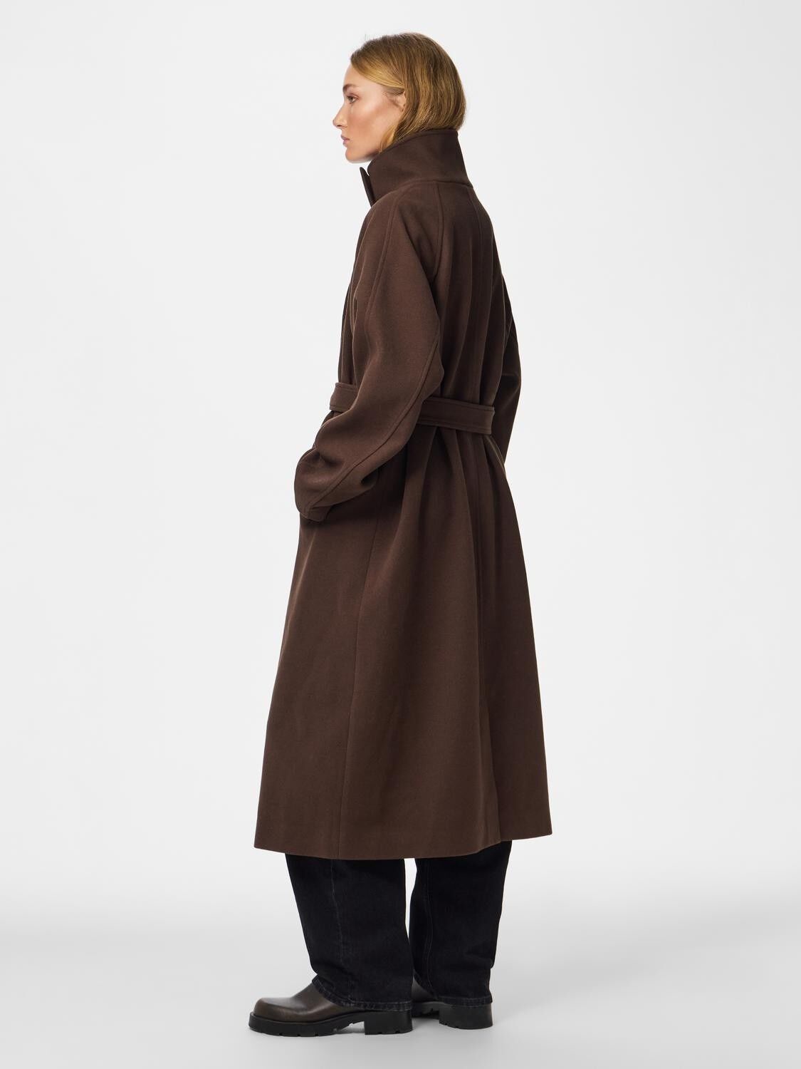 Pcanneline Long Coat W. Belt