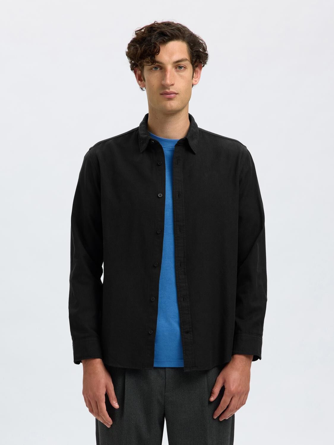 SLHREGNOAH BRUSHED TWIST SHIRT LS N