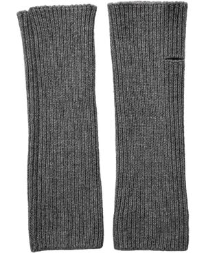 2717 Fingerless Glove Solid Light Grey