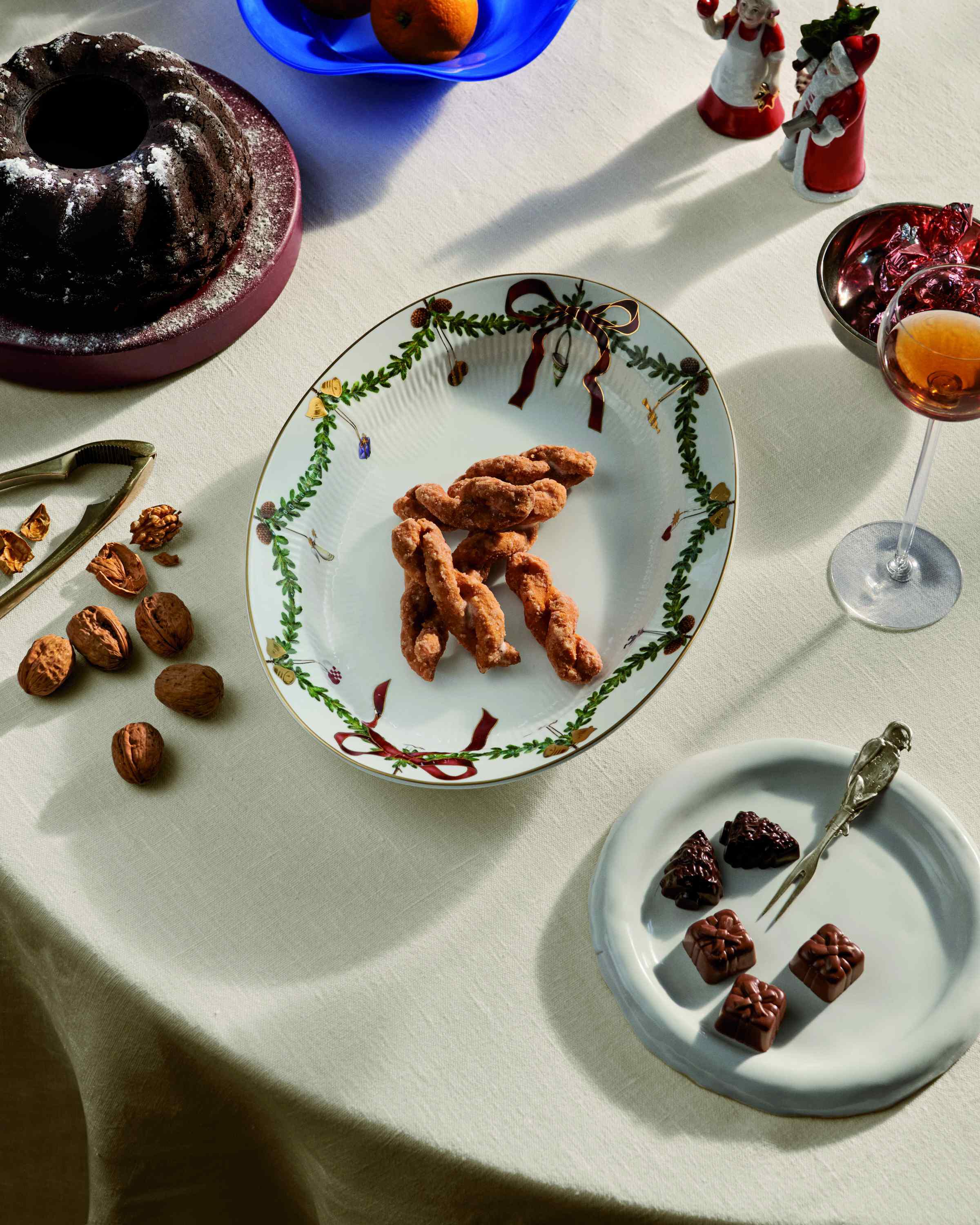 Stjerne Riflet Jul Fad ovalt 34 cm