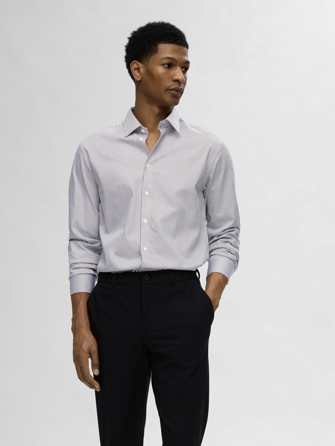 SLHSLIM-PERFORMANCE SHIRT LS NOOS