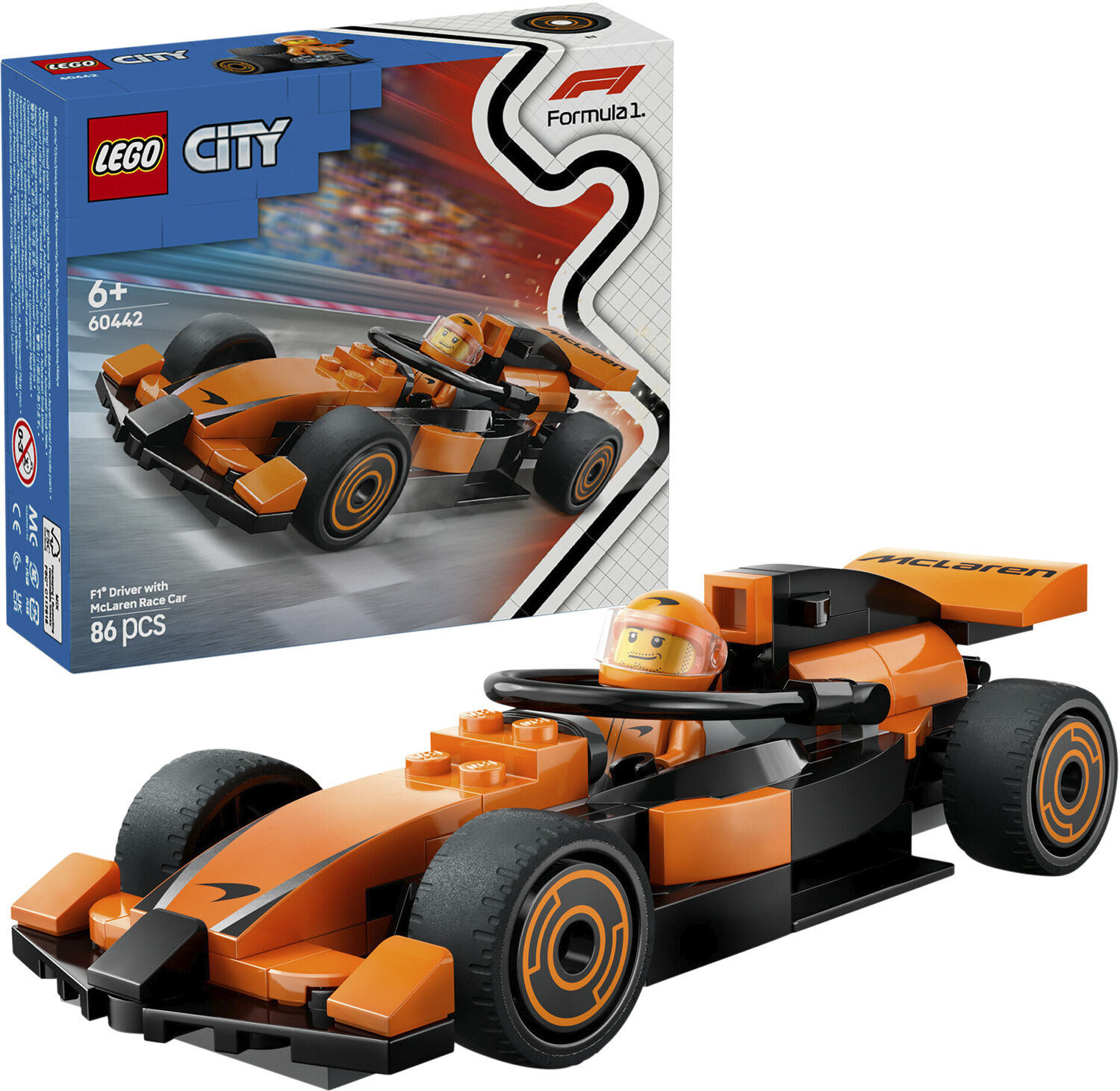 F1-k&oslash;rer med McLaren-racerbil 60442