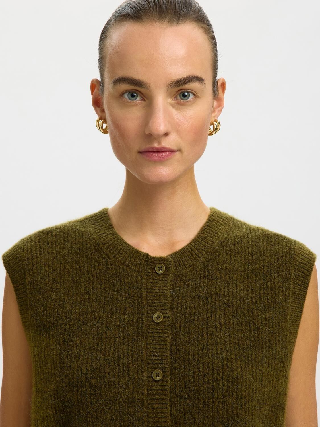 Slwlulu Sl Button O-Neck Vest Noos