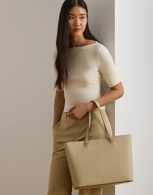 Crosshatch Leather Large Karly Tote