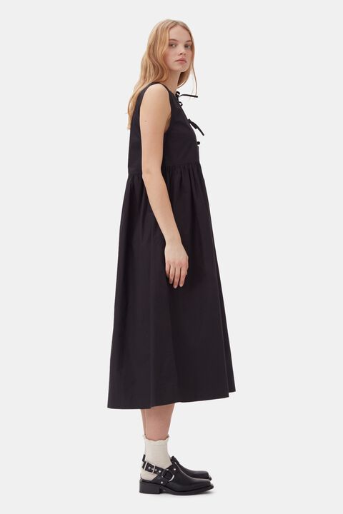 Cotton Poplin Midi Dress