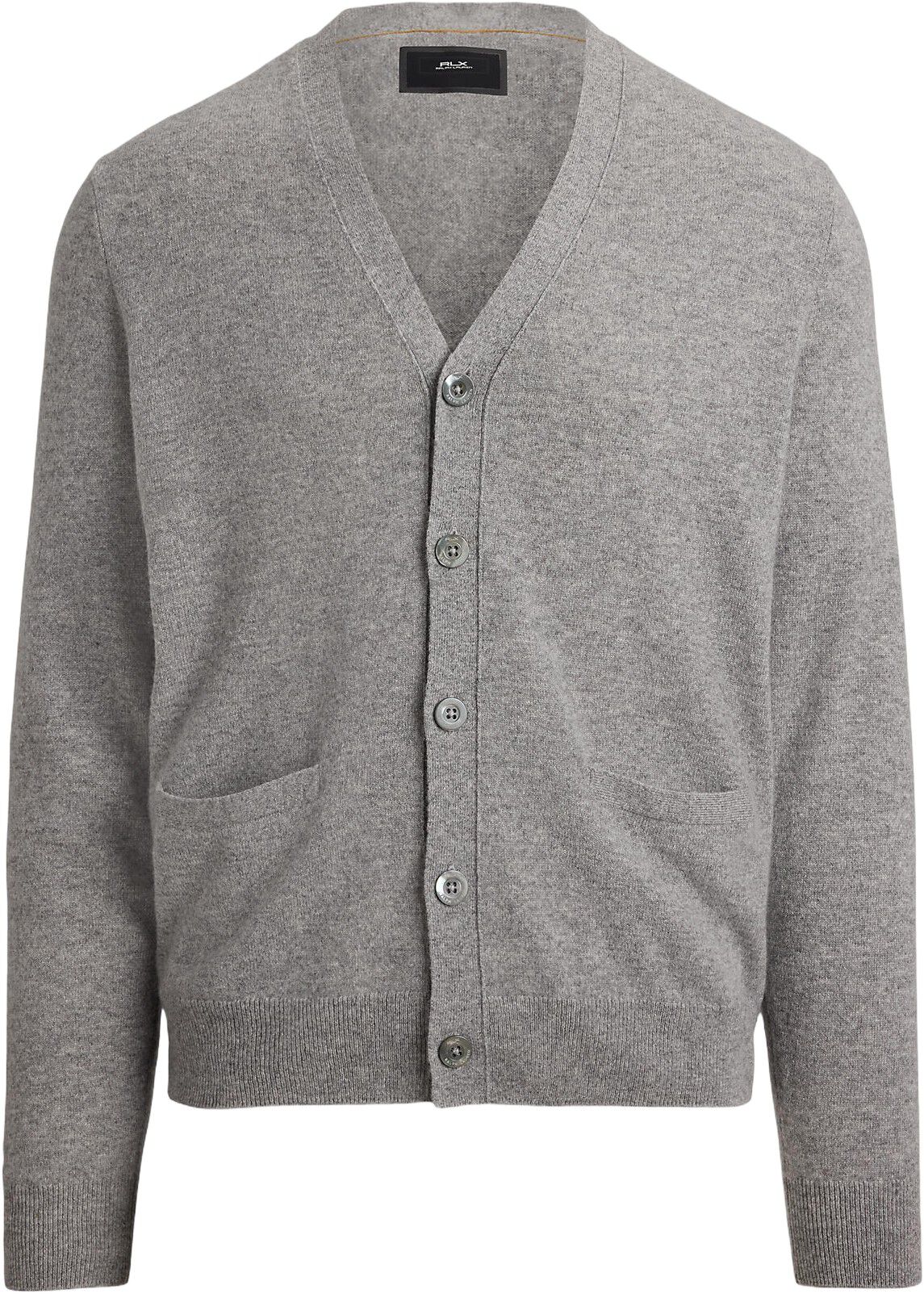 Suede-Patch Cashmere Cardigan