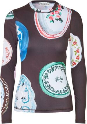 2244 Stocking Jersey, Elastic Long Sleeve Top