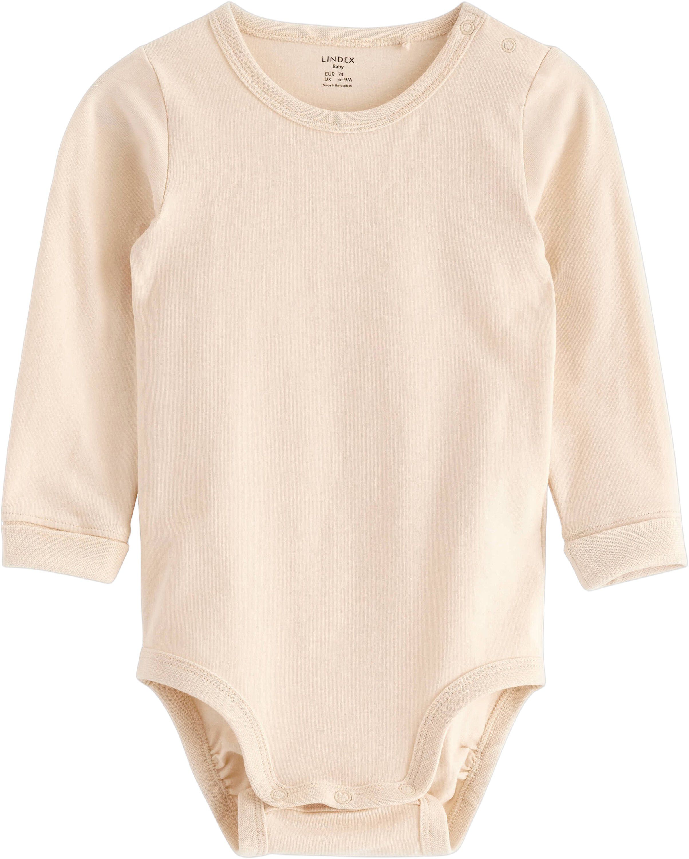 Babybody i bomullsjersey med lange