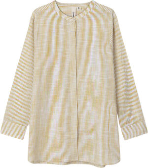 Monochrome Lines Ida shirt okker/hvid XS
